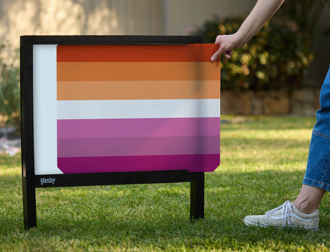 Lesbian Pride Flag Yardsy Sign - Interchangeable