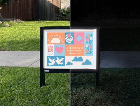 Let All That You Do Yardsy Sign - Day Night
