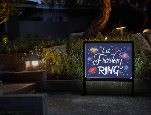 Let Freedom Ring Yardsy Sign - Flat Feet