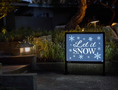 Let It Snow Yardsy Sign - Flat Feet