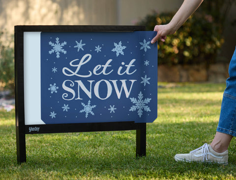Let It Snow Yardsy Sign - Interchangeable