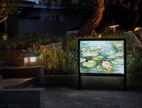 Lilypads in Bloom Pond Decoration Yardsy Sign - Flat Feet