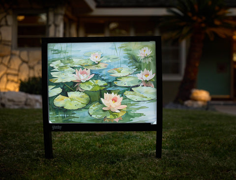 Lilypads in Bloom Pond Decoration Yardsy Sign - Hero