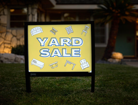 Line Art Yard Sale Yardsy Sign - Hero