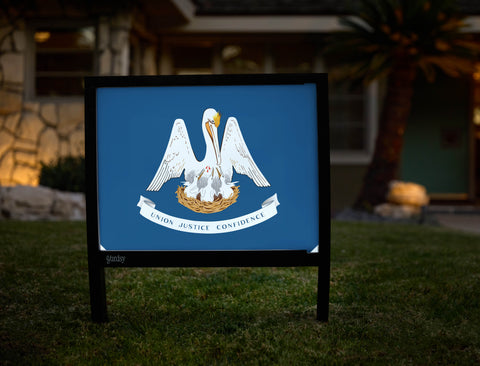 Louisiana State Flag Yardsy Sign - Hero