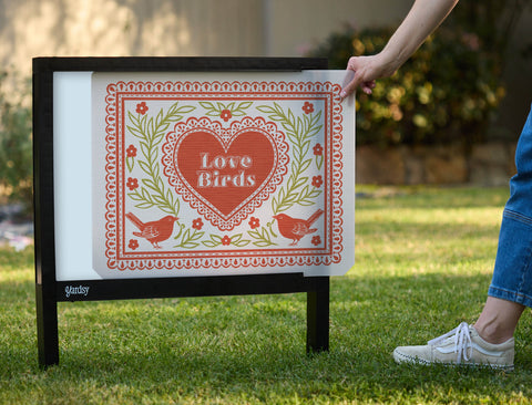 Love Birds Yardsy Sign - Interchangeable