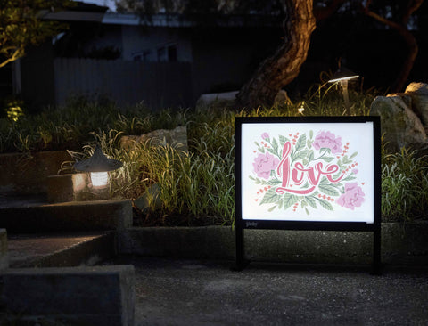 Love Floral Yardsy Sign - Flat Feet
