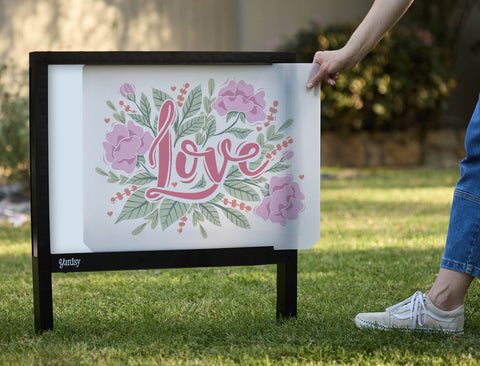 Love Floral Yardsy Sign - Interchangeable