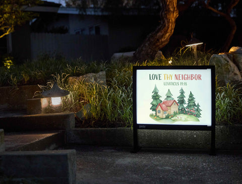 Love Thy Neighbor Yardsy Sign - Flat Feet