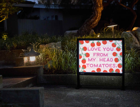 Love You From My Head Tomatoes Yardsy Sign - Flat Feet