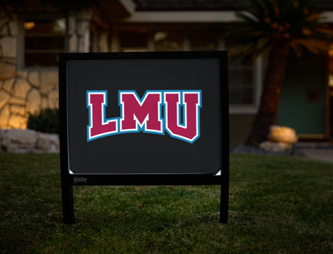 LMU Athletics Mark Black Yardsy Sign - Hero