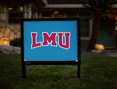 LMU Athletics Mark Blue Yardsy Sign - Hero