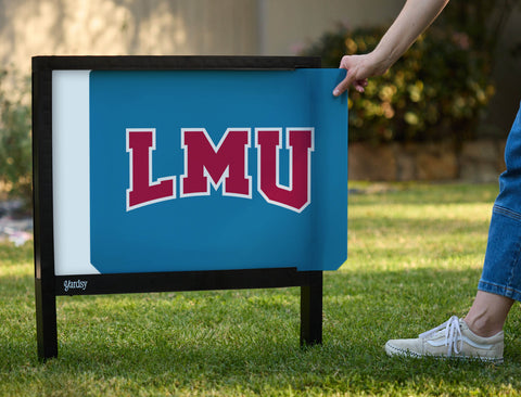 LMU Athletics Mark Blue Yardsy Sign - Interchangeable