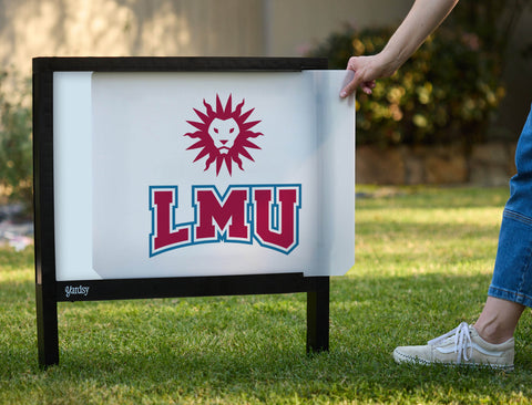 LMU Wordmark White Yardsy Sign - Interchangeable