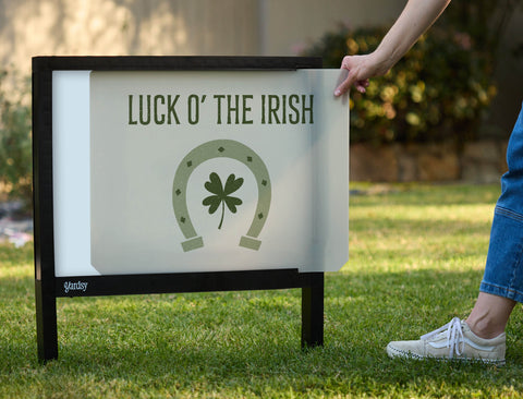 Luck O' The Irish Yardsy Sign - Interchangeable