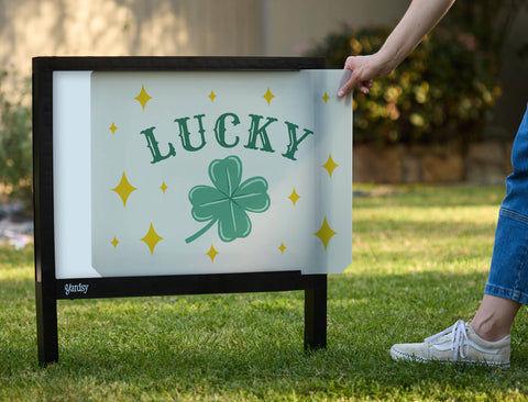 Lucky Clover Yardsy Sign - Interchangeable