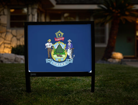 Maine State Flag Yardsy Sign - Hero