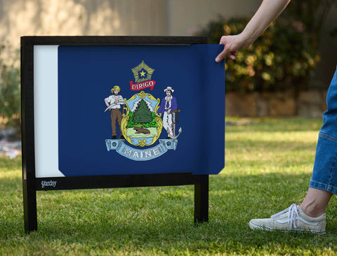 Maine State Flag Yardsy Sign - Interchangeable