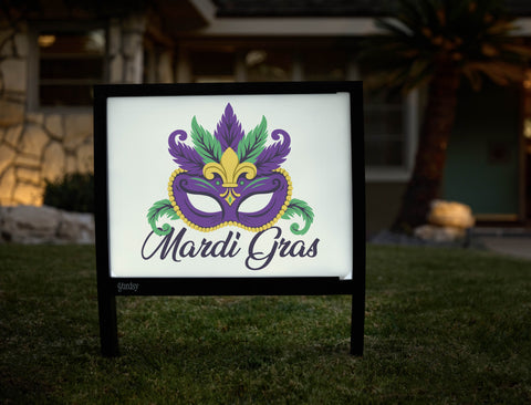 Mardi Gras Mask Yardsy Sign - Hero