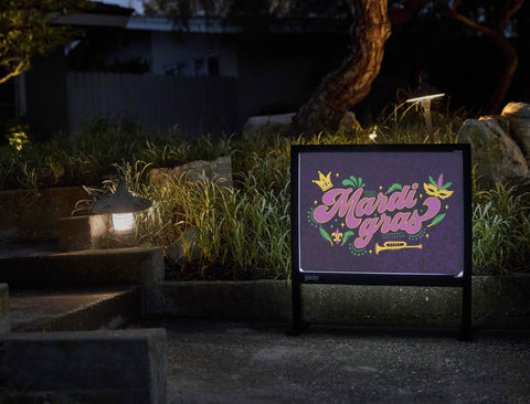Mardi Gras Yardsy Sign - Flat Feet