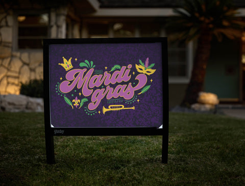 Mardi Gras Yardsy Sign - Hero