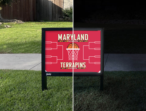 Maryland Basketball Yardsy Sign - Day Night