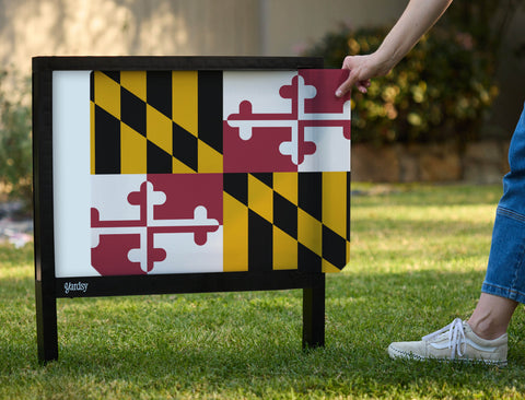 Maryland State Flag Yardsy Sign - Interchangeable