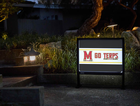 Maryland Go Terps Black Yardsy Sign - Flat Feet