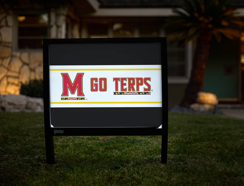 Maryland Go Terps Black Yardsy Sign - Hero