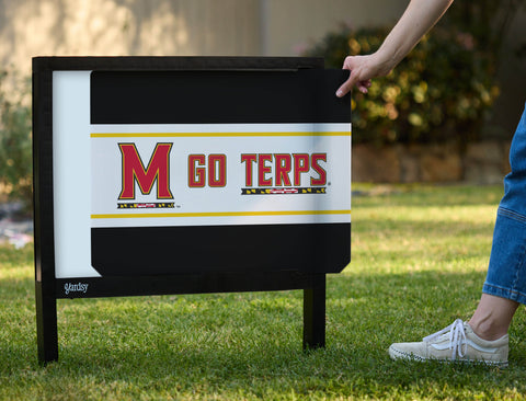 Maryland Go Terps Black Yardsy Sign - Interchangeable