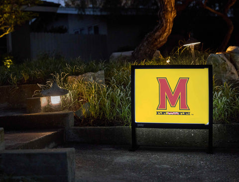 Maryland M Mark Yellow Yardsy Sign - Flat Feet
