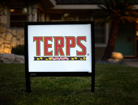 Maryland Terps Mark White Yardsy Sign - Hero