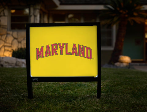 Maryland Wordmark Yellow Yardsy Sign - Hero