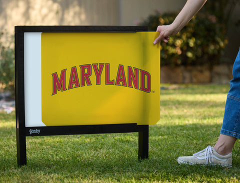 Maryland Wordmark Yellow Yardsy Sign - Interchangeable