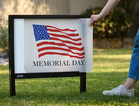 American Flag Yardsy Sign - Interchangeable