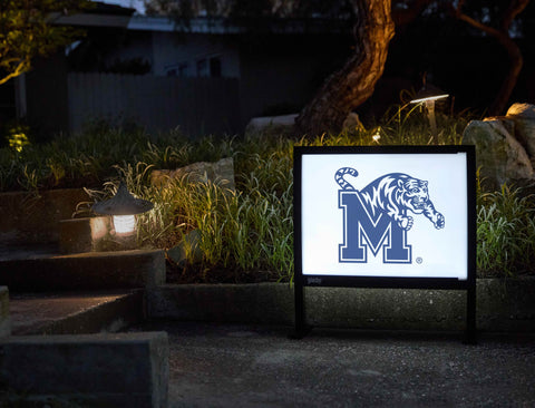 Memphis M Tiger White Yardsy Sign - Flat Feet