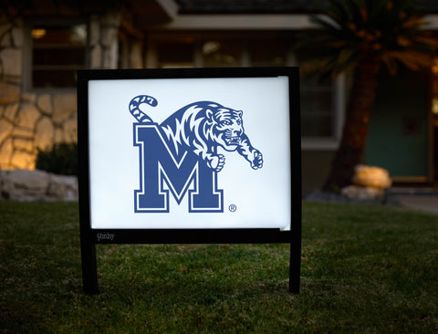 Memphis M Tiger White Yardsy Sign - Hero