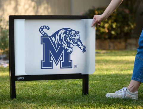 Memphis M Tiger White Yardsy Sign - Interchangeable