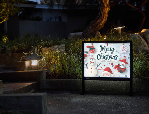 Merry Christmas Ornaments Holiday Yardsy Sign - Flat Feet