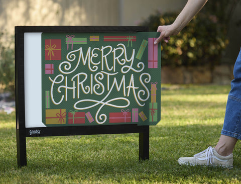 Merry Christmas Yardsy Sign - Interchangeable