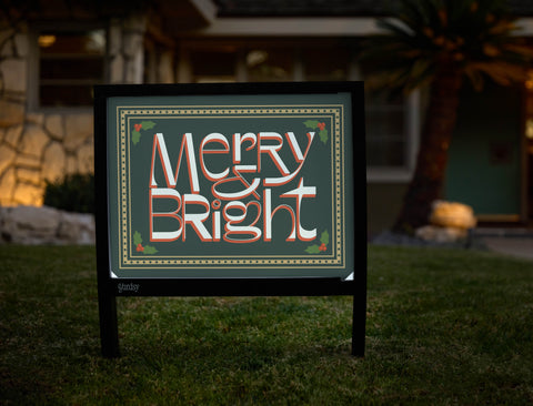 Merry & Bright Yardsy Sign - Hero