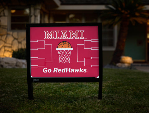 Miami Ohio Basketball Yardsy Sign - Hero