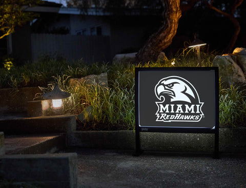 Miami RedHawks Black Yardsy Sign - Flat Feet