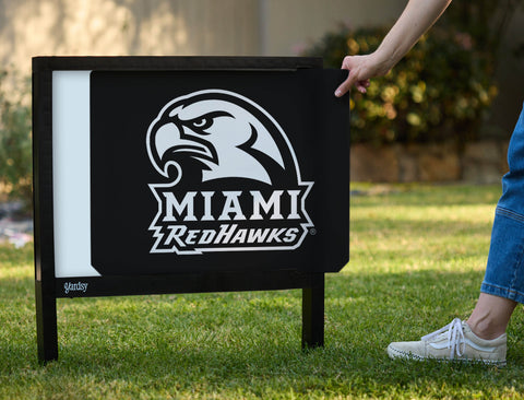 Miami RedHawks Black Yardsy Sign - Interchangeable