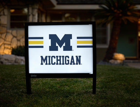Michigan Blue M White Yardsy Sign - Hero