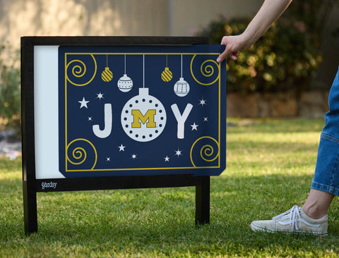Michigan Christmas Joy Yardsy Sign - Interchangeable