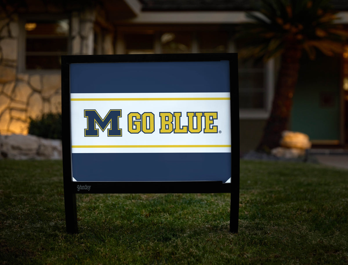 Michigan M Go Blue Yardsy Sign