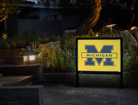 Michigan M Maize Yellow Yardsy Sign - Flat Feet