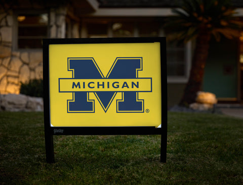 Michigan M Maize Yellow Yardsy Sign - Hero