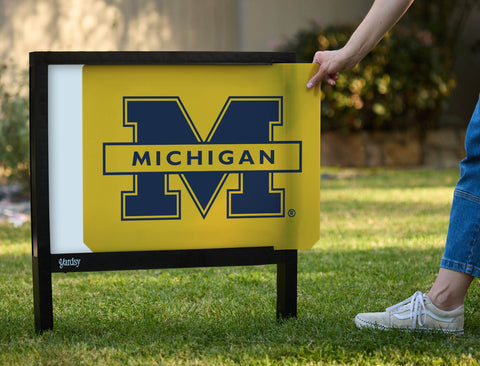 Michigan M Maize Yellow Yardsy Sign - Interchangeable